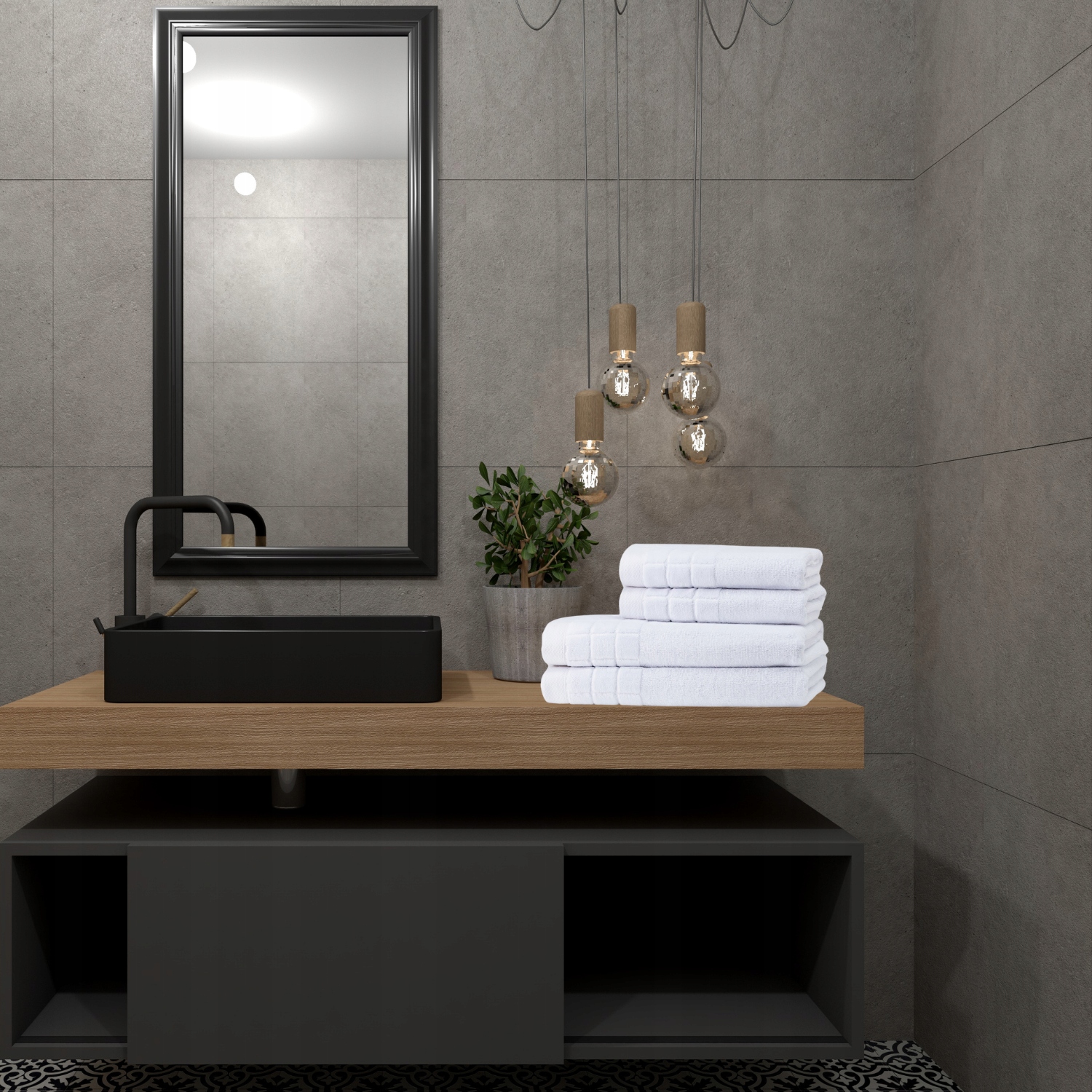 Ręcznik Kąpielowy Szybkoschnący 100% Bawełna Gruby Hotelowy Biały Polski - obrazek 3