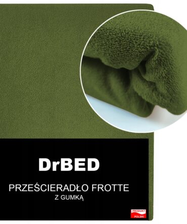 Prześcieradło z Gumką Frotte Elastyczne Miękkie Nie Mechaci Się Khaki