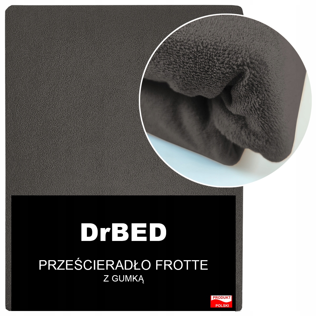 Prześcieradło z Gumką Frotte Oddychające Trwały Kolor Polskie