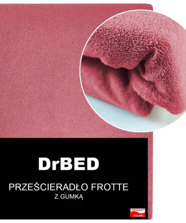 Prześcieradło z Gumką Frotte Odporne NA Zmechacenia Różowe Polskie Różowy