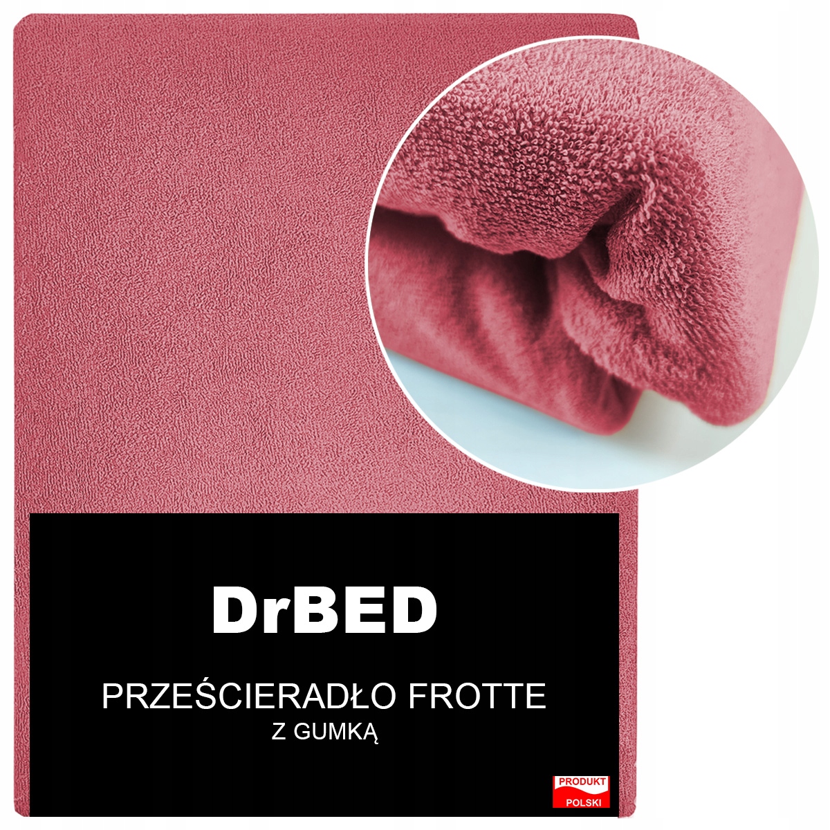 Prześcieradło z Gumką Frotte Oddychające Mięsiste Miękkie Polskie Ciemny - obrazek 5